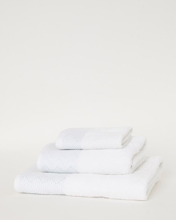 Ikat Border Bath Towel