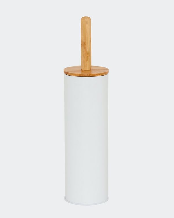 Toilet Brush With Bamboo Lid