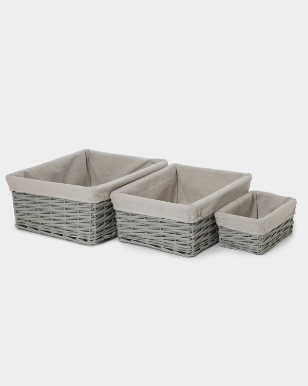 Willow Lined Storage Basket