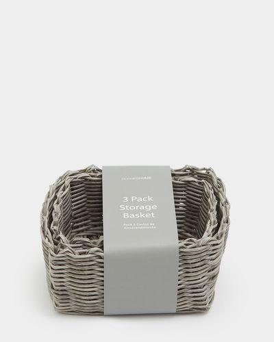 Woven Storage Baskets - Pack Of 3