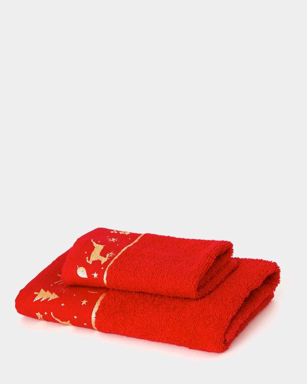 Red Christmas Face Cloth