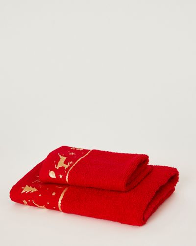 Red Christmas Hand Towel thumbnail
