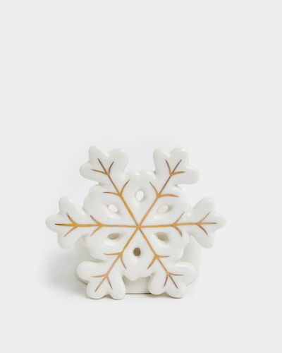 Ceramic Snowflake Tealight Holder