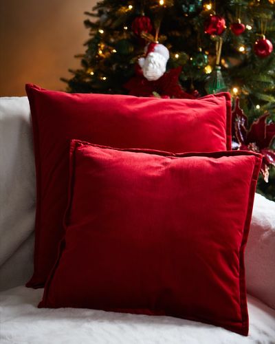 Red Sapphire Velveteen Cushion