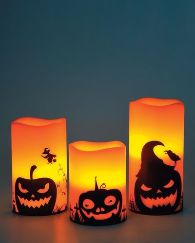 Halloween LED Flameless Candles (Pack of 3)