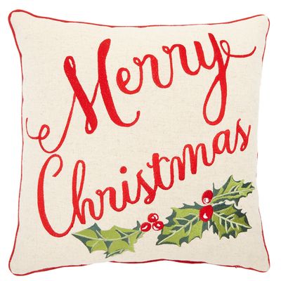 Merry Christmas Embroidered Cushion thumbnail
