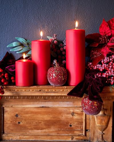 Extra Large Red Pillar Candle