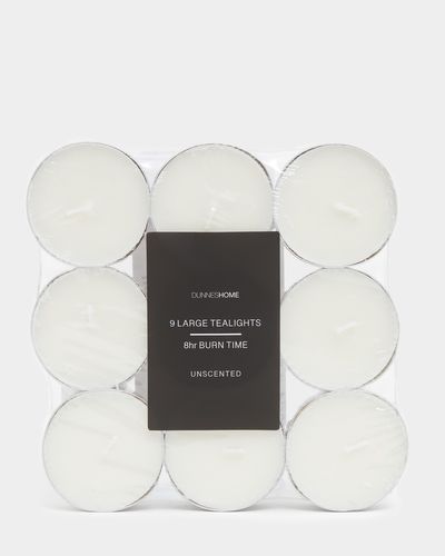 Large Tealight 8 Hour Burn - Pack Of 9