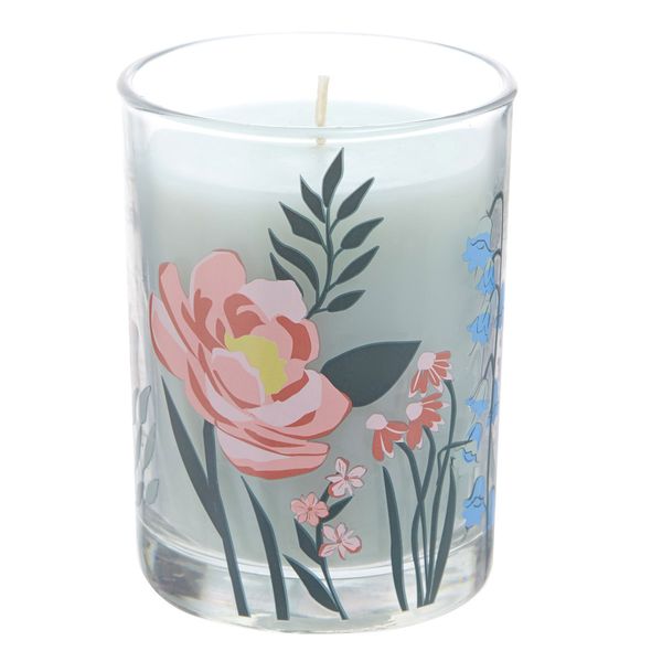 Floral Decal Candle