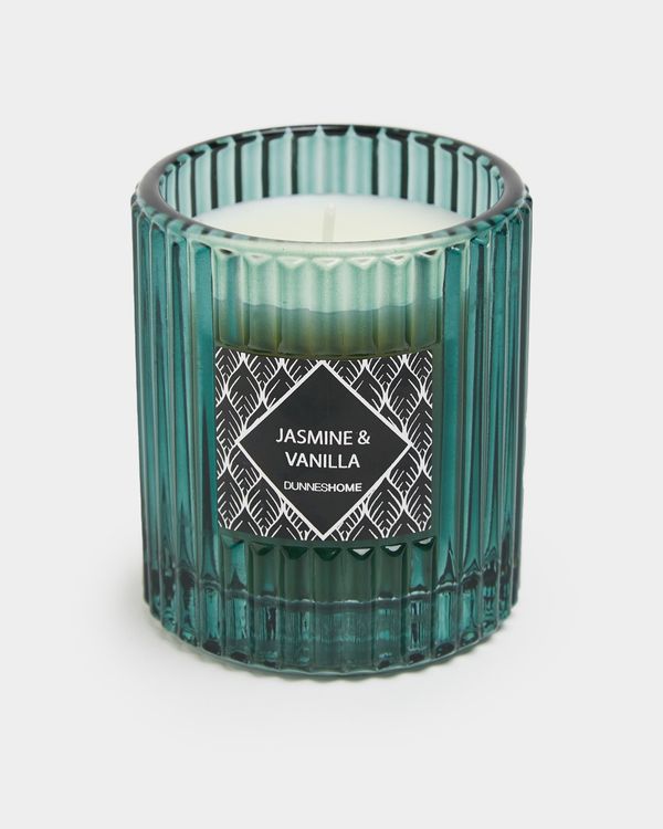 Ribbed Glass Jar Scented Candle