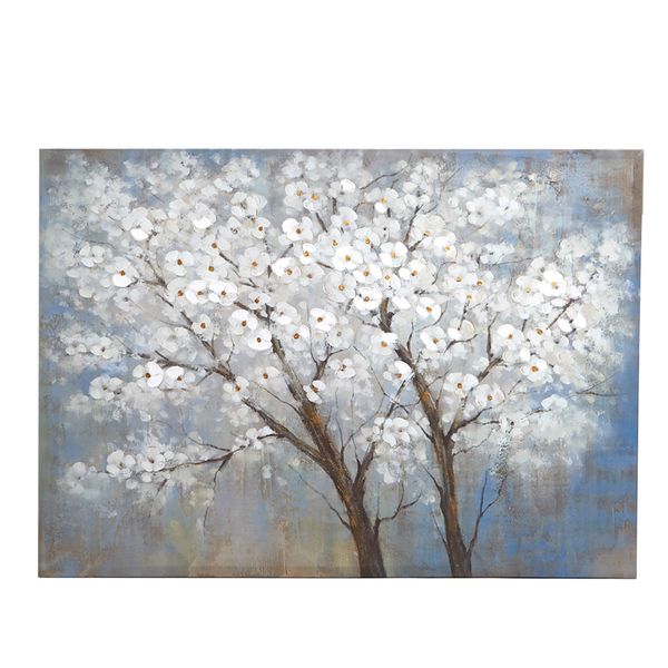 Hand-Painted Cherry Blossom Tree Canvas
