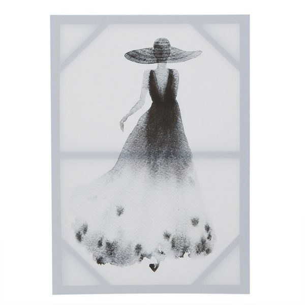 Black And White Lady Canvas