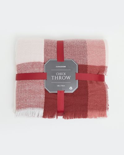 Red Check Throw
