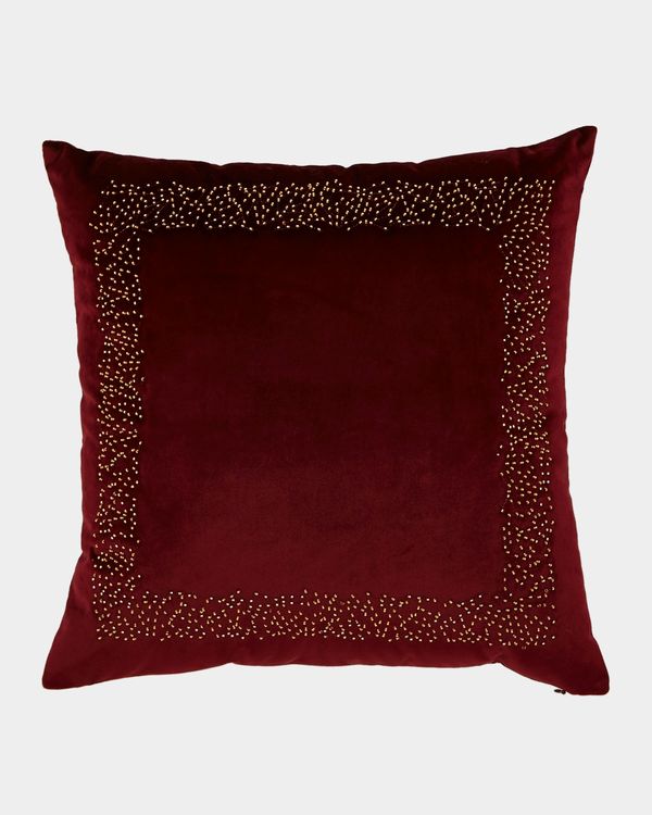 Beaded Velvet Cushion