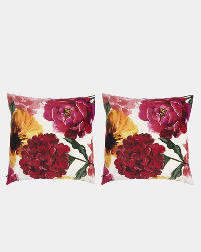 Floral Velvet Cushion Covers - Pack Of 2