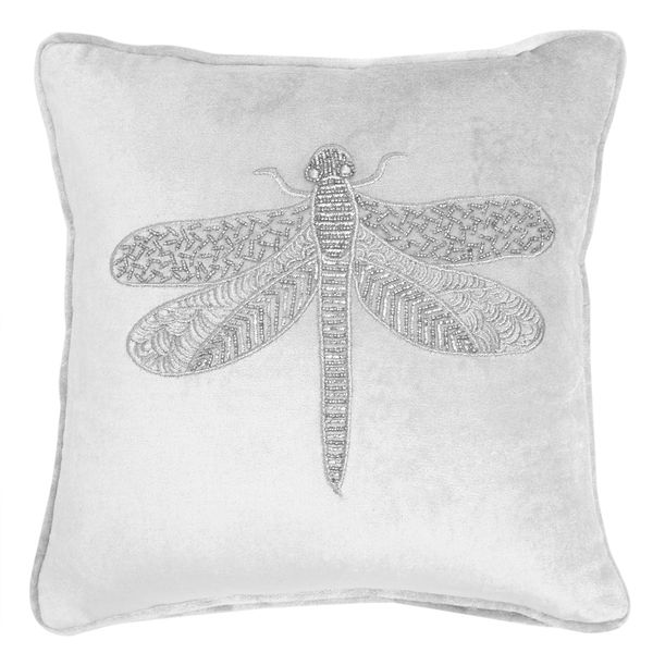 Beaded Dragonfly Cushion