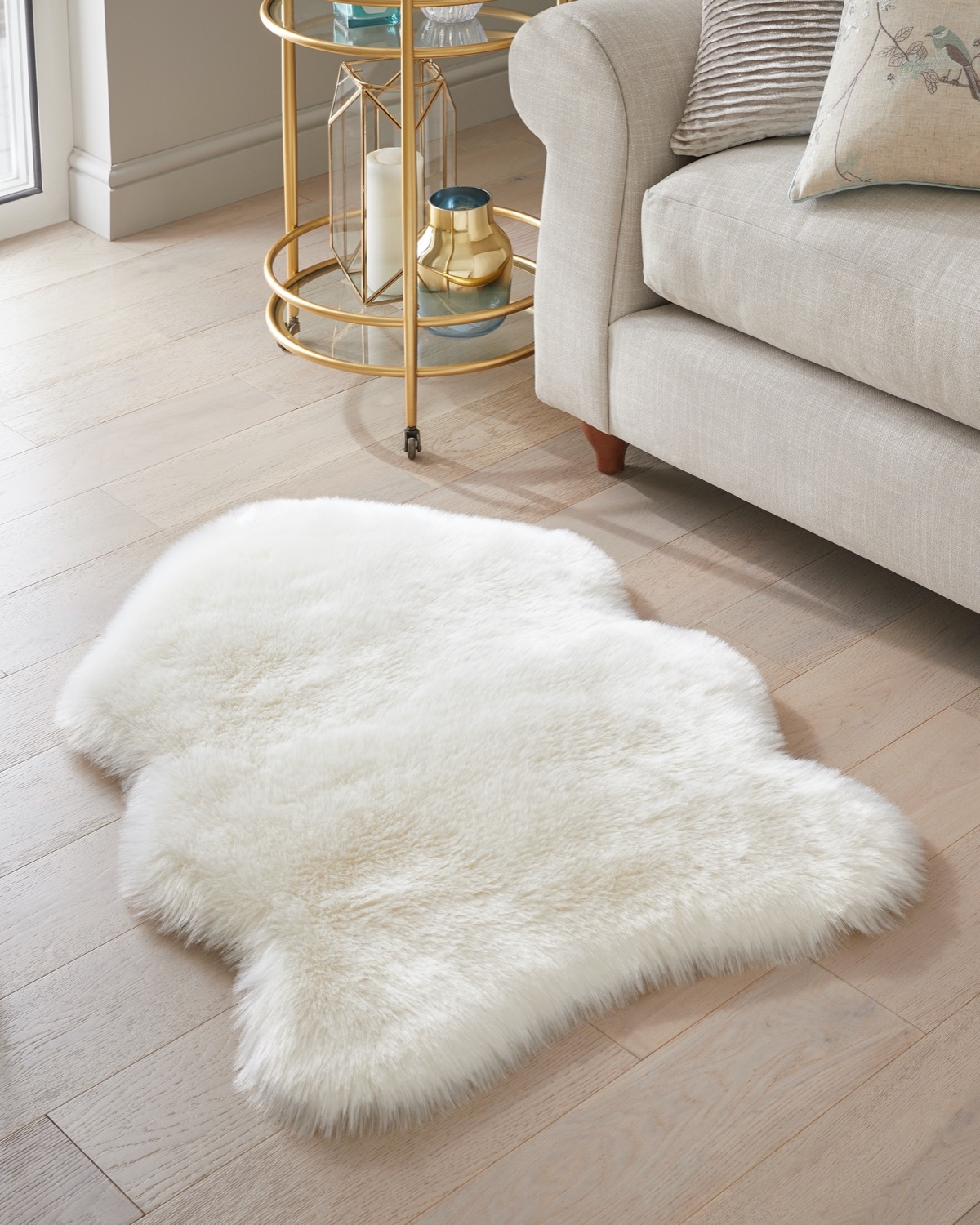Buy Cream Arctic Cosy Faux Fur Rug from Next USA