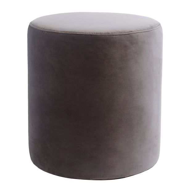 Dunnes Stores  Grey Velvet Ottoman With Storage and Lid