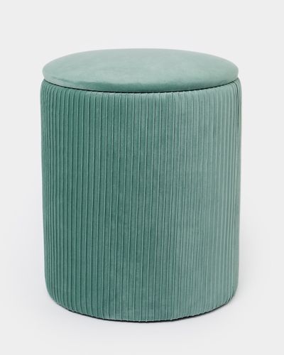 Pintuck Velvet Footstool With Storage thumbnail
