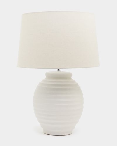 Dunnes Stores | Cream Ripple Ceramic Lamp