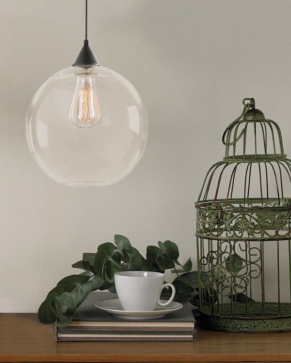 Round Glass Ball Ceiling Light Fitting