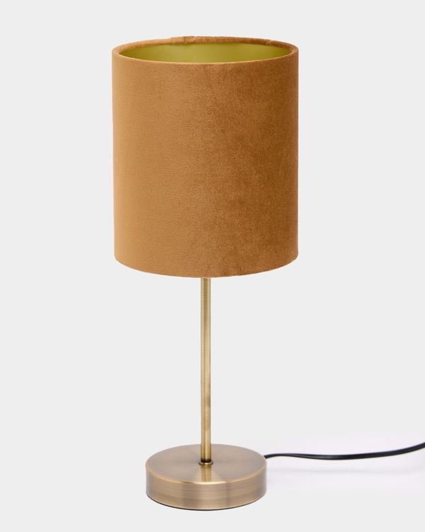 Theo Cylindrical Velvet Lamp