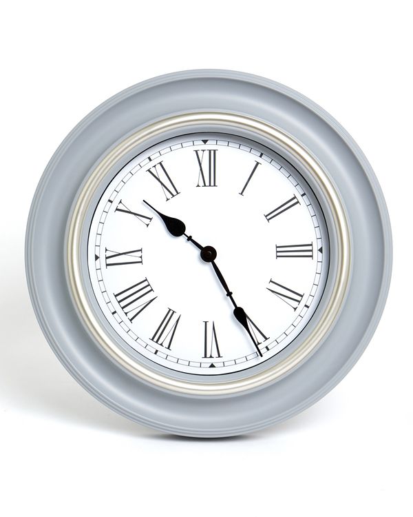 Silver Rim Clock