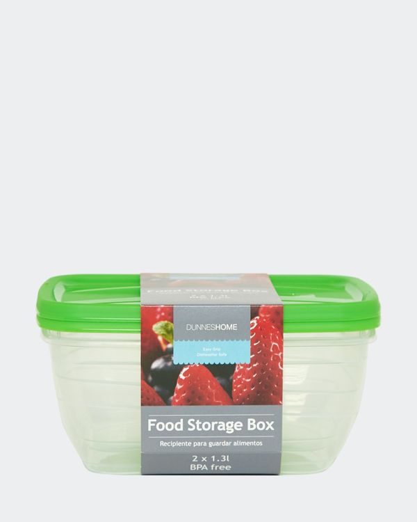 Food Storage Boxes With Lids - Pack Of 2