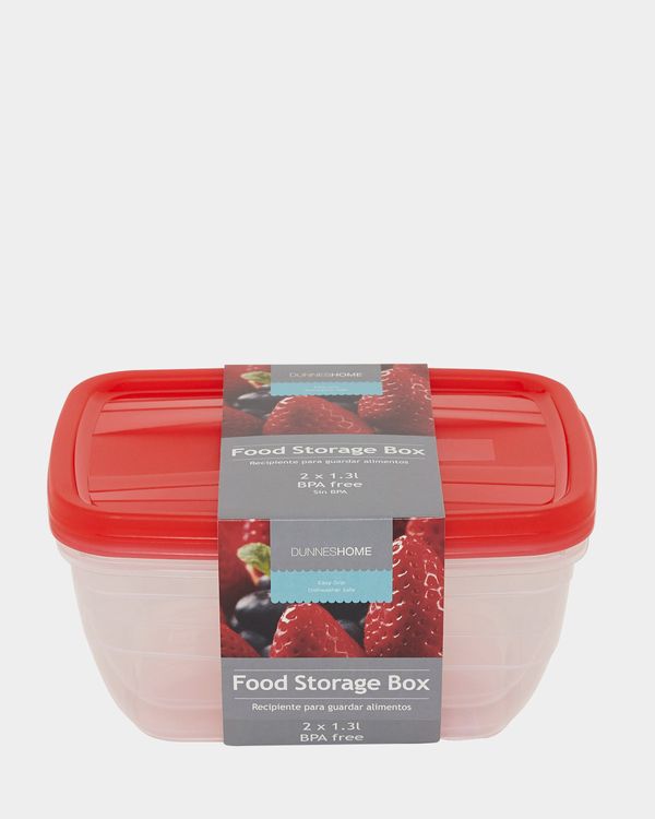 Food Storage Boxes With Lids - Pack Of 2
