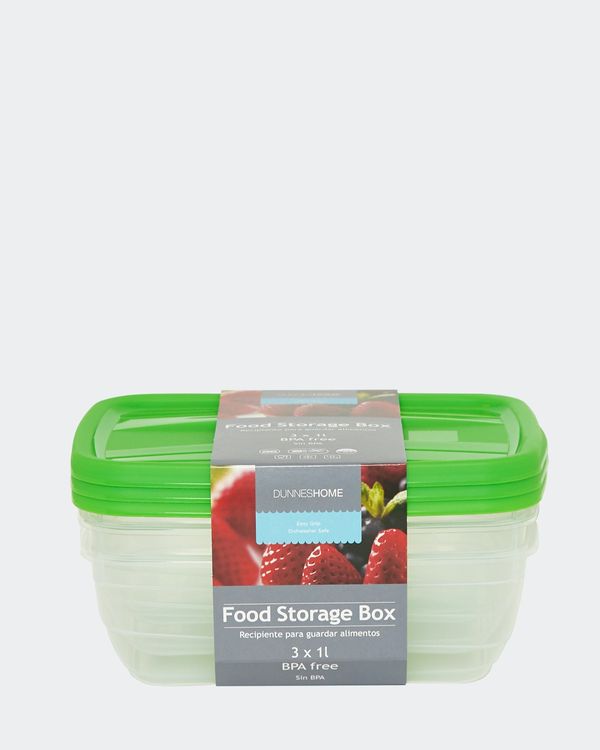 Food Storage Boxes With Lids - Pack Of 3