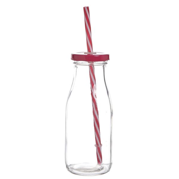 Glass Bottle With Straw