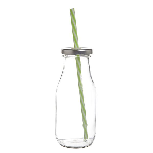 Glass Bottle With Straw