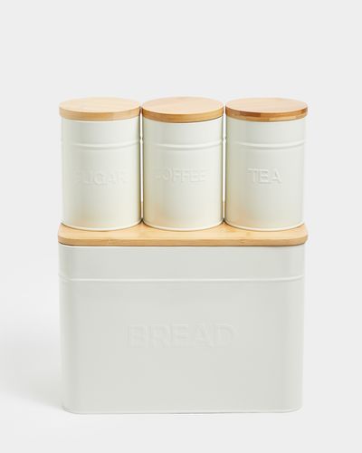 Enamel Storage Canister With Lid