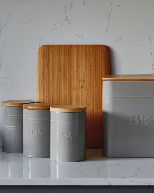 Enamel Storage Canister With Lid