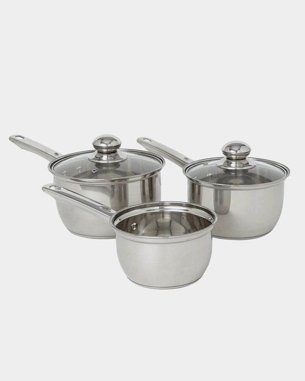 Stainless Steel Three Piece Cookware Set