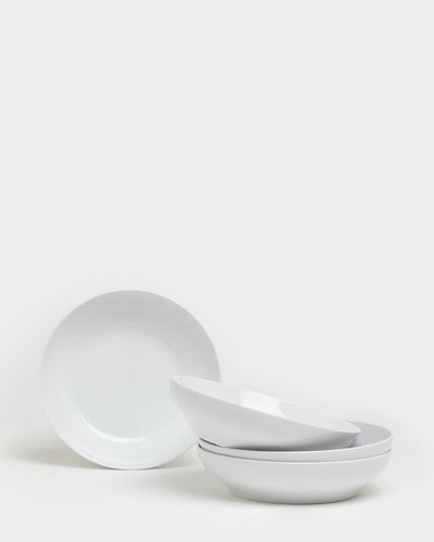 Simply White Small Pasta Bowls - Pack Of 4
