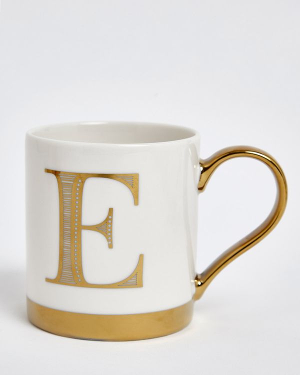 Gold Decal Alphabet Mug