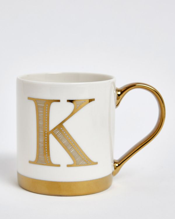 Gold Decal Alphabet Mug