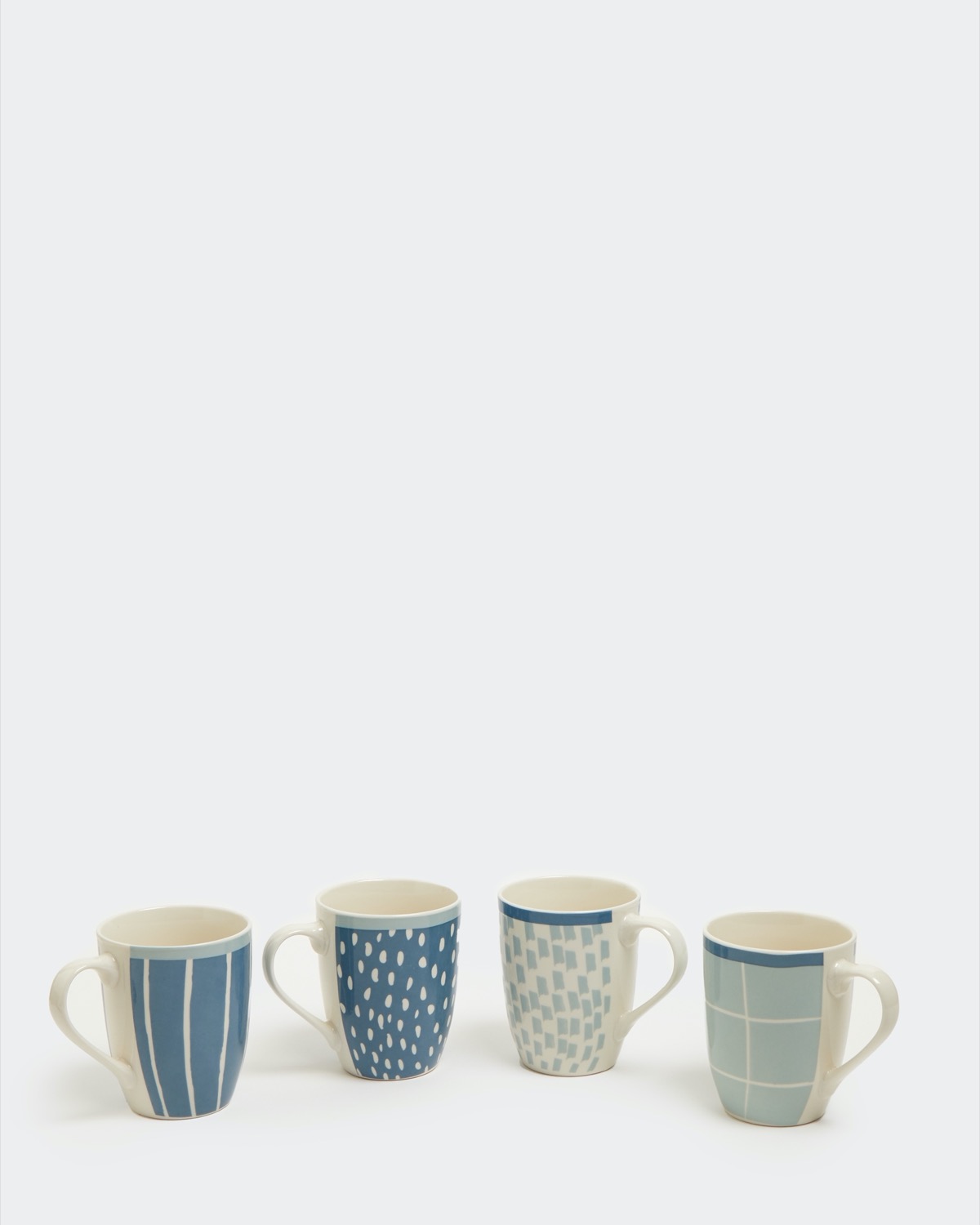 Dunnes Stores | Blue Design Mug - Pack Of 4