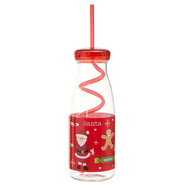 Christmas Bottle With Straw