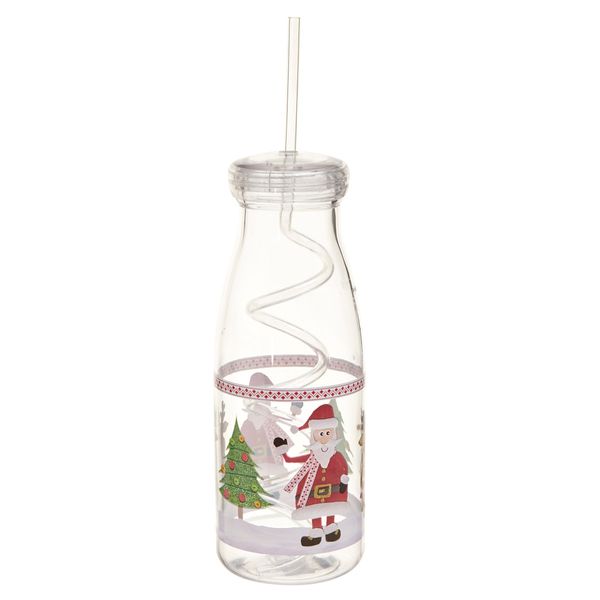 Christmas Bottle With Straw