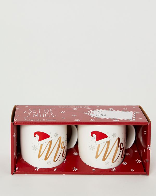 Christmas Design Mugs - Pack Of 2