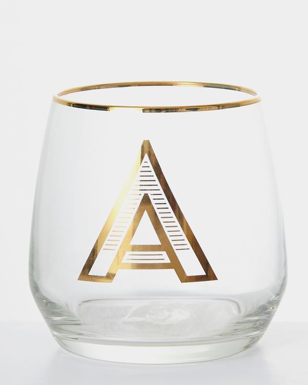 Gold Alphabet Glass