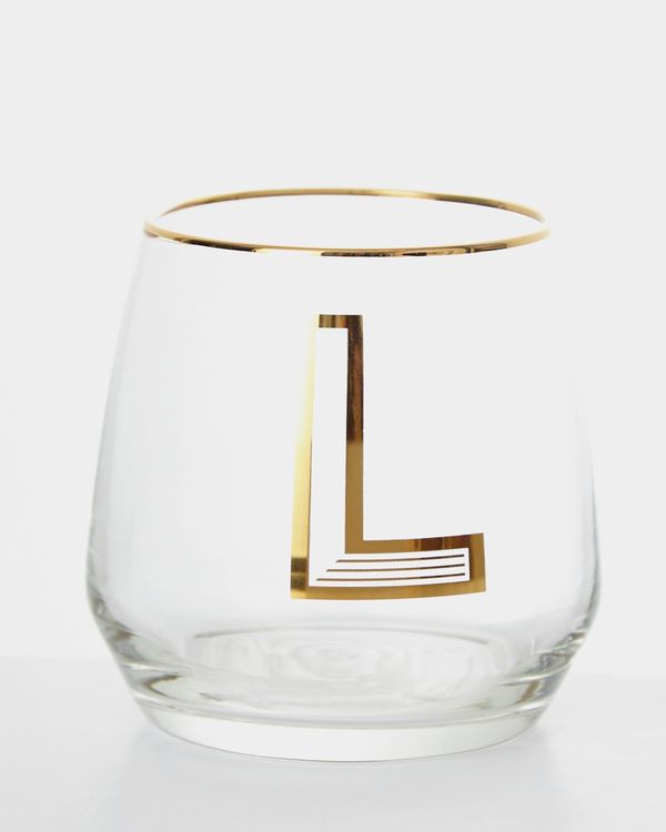 Gold Alphabet Glass