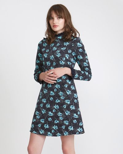 Savida Print Dress With Lace thumbnail