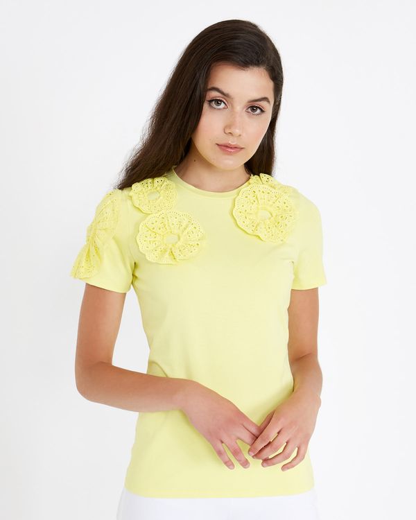 Savida Crochet Flower T-Shirt