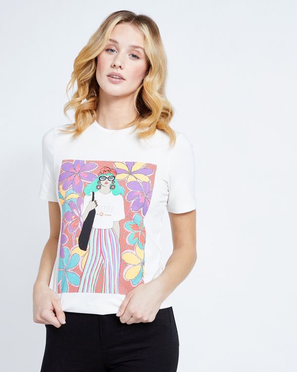 Savida Graphic Girl Glitter T-Shirt