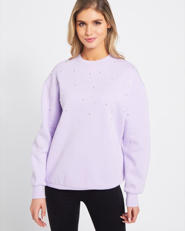 Dunnes Stores | Lilac Savida Alice Pearl Sweatshirt