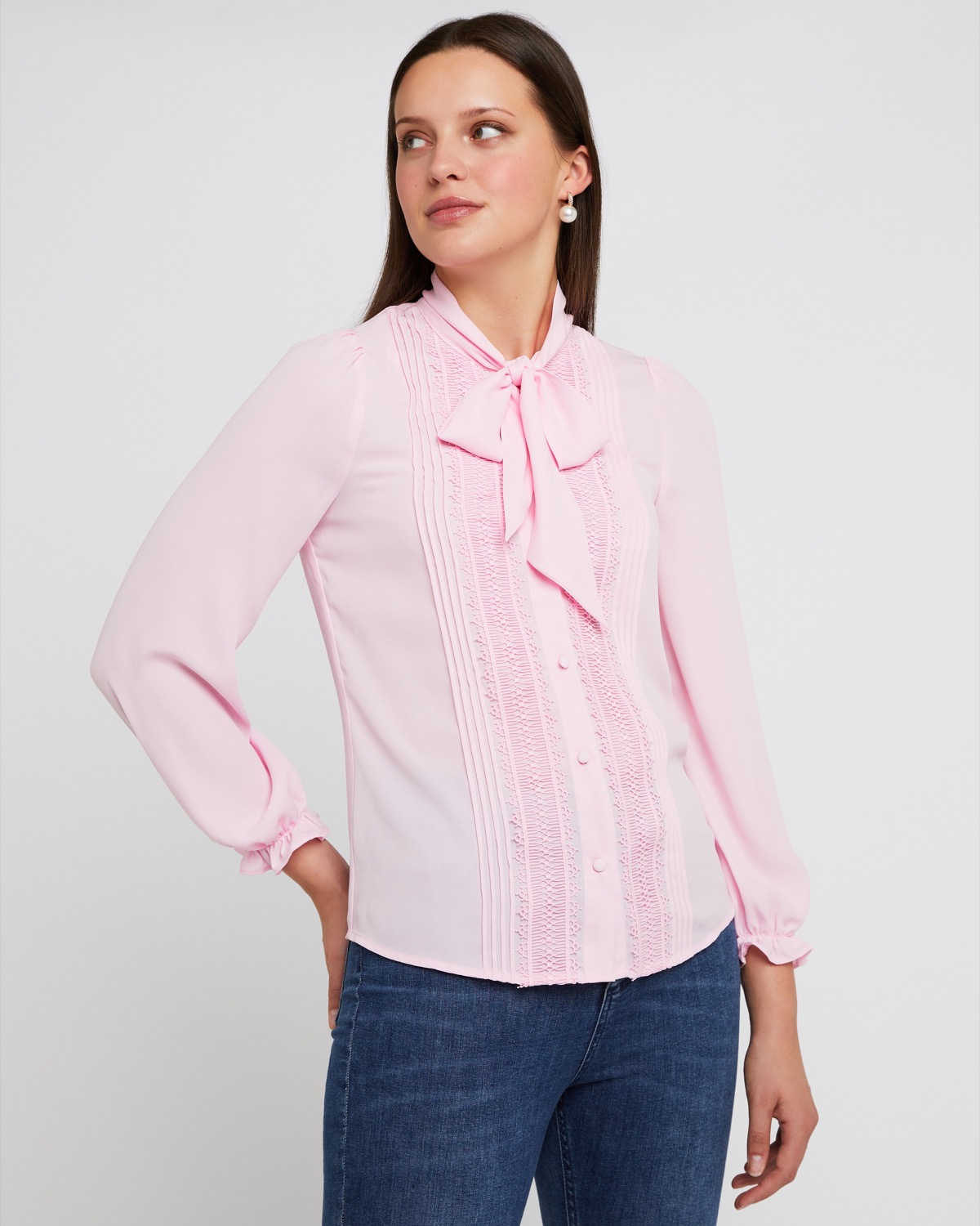 Dunnes Stores | Light-pink Savida Rosa Lace Blouse