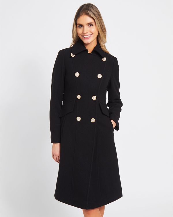 Dunnes Stores | Black Savida Alice Collar Coat